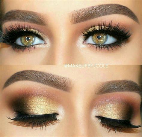 elegant hazel eye makeup.